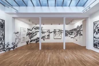 Contemporary art exhibition Abdelkader Benchamma Engramme at Templon 30 rue Beaubourg Paris France