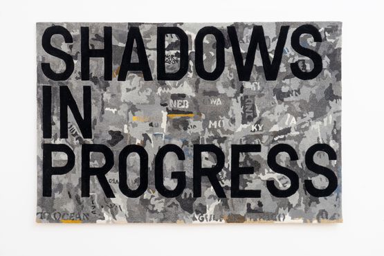 untitled 2020 shadows in progress map 1962-63 by Rirkrit Tiravanija contemporary artwork Textile