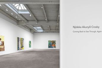 Contemporary art exhibition Njideka Akunyili Crosby Coming Back to See Through Again at David Zwirner New York 19th Street United States