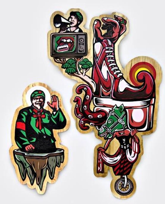 All Hail the Choreographer by Indieguerillas contemporary artwork Painting