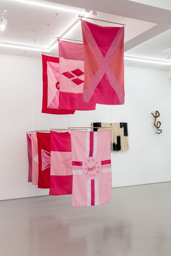 MARICAribe Flags from the series inverted America by Esvin Alarcon Lam contemporary artwork Textile
