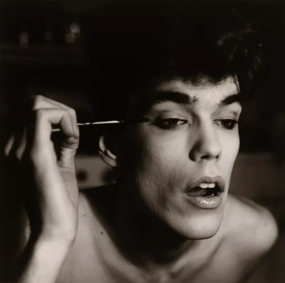 David Brintzenhofe Applying Makeup II by Peter Hujar contemporary artwork Photography