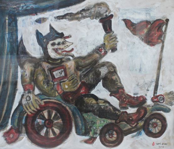 Prometheus Get Fire by Heri Dono contemporary artwork Painting