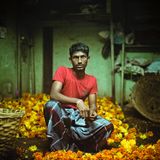Portrait aux illets dInde a Coimbatore en Inde by Denis Dailleux contemporary artwork photography