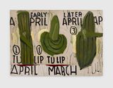 3 Young Tulips by Rose Wylie contemporary artwork painting