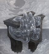 Confined by the Architecture of Belief by Tos Suntos contemporary artwork painting
