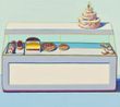 Bakery Case 1969 by Wayne Thiebaud contemporary artwork Print