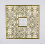Flowers Pea Green Square by Anila Quayyum Agha contemporary artwork mixed media works on paper