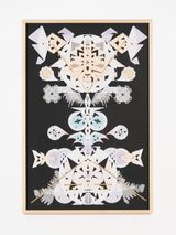 Flapping Owl Radial Folds  Mesmerizing Mesh 85 by Haegue Yang contemporary artwork works on paper