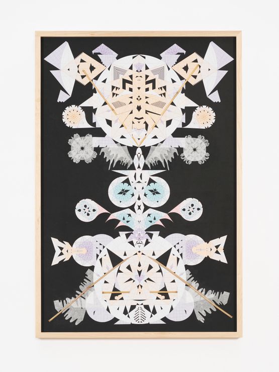 Flapping Owl Radial Folds  Mesmerizing Mesh 85 by Haegue Yang contemporary artwork Works on Paper