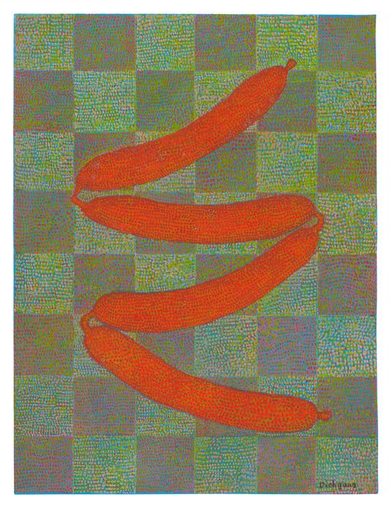 Wurste by Christa Dichgans contemporary artwork Painting