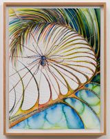 Palmleaf Spider by Faith Wilding contemporary artwork drawing painting works on paper