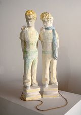 Twins with skipping rope 1973 by Linda Marrinon contemporary artwork sculpture
