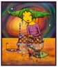 O farol da ilha flutuante  The lighthouse of the floating island by Osgemeos contemporary artwork Painting