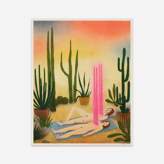 Oasis by Corinne Von Lebusa contemporary artwork Mixed Media