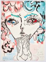 boom we go our separate ways by Del Kathryn Barton contemporary artwork mixed media