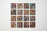 Desert FlowerDesert Snow After Matisse series by Farhad Ahrarnia contemporary artwork mixed media textile