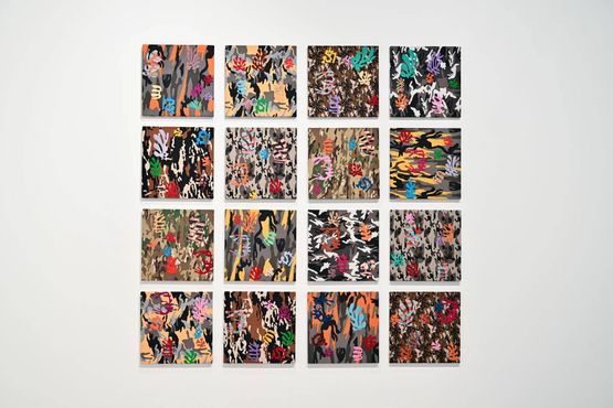 Desert FlowerDesert Snow After Matisse series by Farhad Ahrarnia contemporary artwork Mixed Media