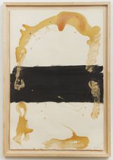 Franja negra central by Antoni Tapies contemporary artwork painting works on paper