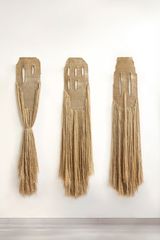Three Fires by Sayan Chanda contemporary artwork textile