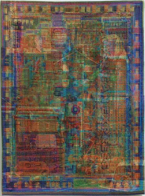 Credit Card A1 Van Eyck Microprocessor by Grayson Perry contemporary artwork Textile
