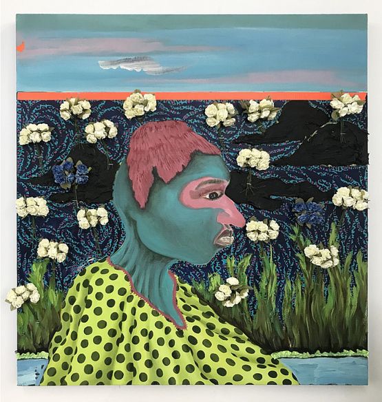 Untitled Portrait 2 by Simphiwe Ndzube contemporary artwork Painting