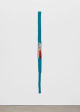 Blue felt ribbon 2 by Delaine Le Bas contemporary artwork textile