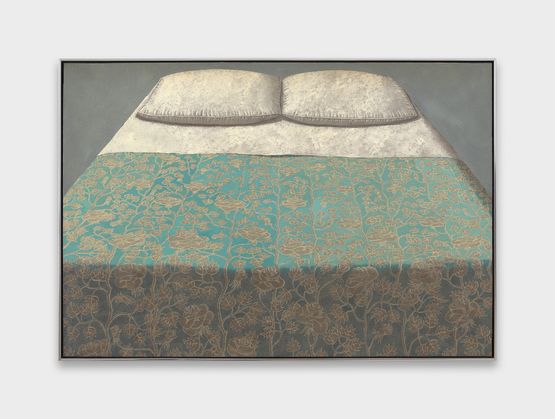 Il grande letto azzurro by Domenico Gnoli contemporary artwork Painting