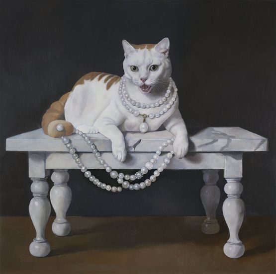 Pearled Royality by Von Wolfe contemporary artwork Painting