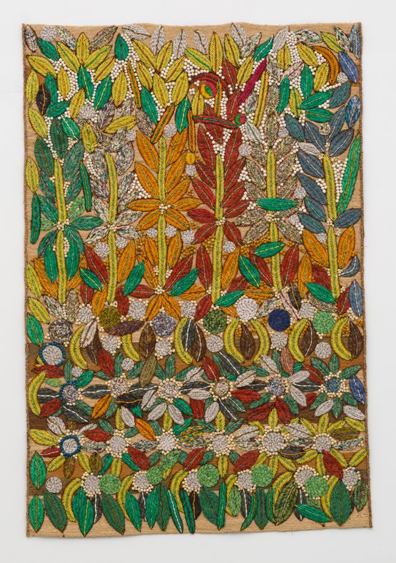 Blossoming by Sanaa Gateja contemporary artwork Textile