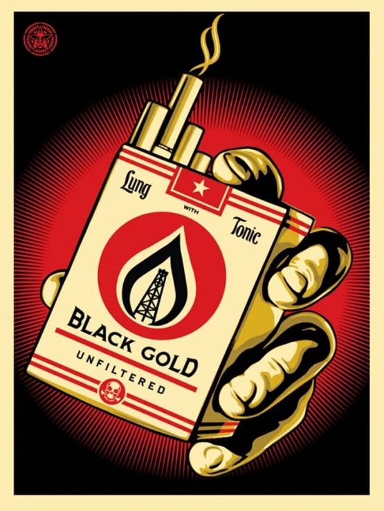 Black Gold by Shepard Fairey contemporary artwork Works on Paper