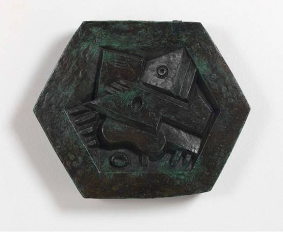 Instruments du musique Hexagonal Shape I by Jacques Lipchitz contemporary artwork Sculpture