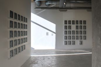 Contemporary art exhibition Laetitia Hakim  Tarek Haddad Elias Nafaa ebb  flow on power and loss at Galerie Tanit Beyrouth Lebanon