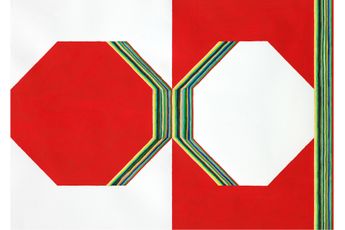 Contemporary art exhibition Hyunsun Jeon Float 12 Hyunsun Jeon Red Green Corners at P21 Seoul South Korea