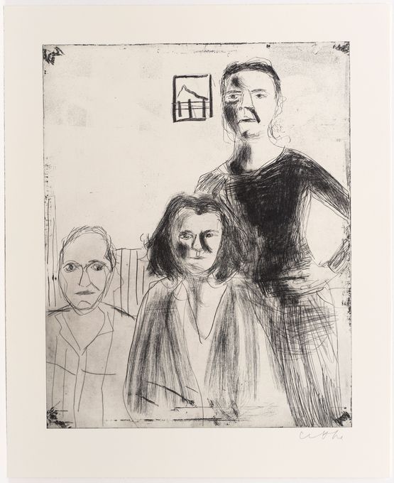 Three Sisters 2 My dearest dust by Chantal Joffe contemporary artwork Print
