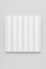 Untitled White Multiband with White Sides Beveled by Mary Corse contemporary artwork painting