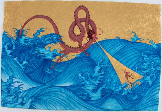 Invidia Elope to Dragon Palace by Yao Jui-Chung contemporary artwork Painting