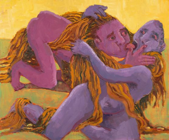 Kiss me by Shanee Roe contemporary artwork Painting