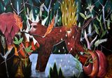 Bringing the Fire by Rodel Tapaya contemporary artwork painting