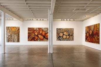 Contemporary art exhibition Nyunmiti Burton Kungkarangkalpa Tjukurpa A Seven Sisters Story at Martin Browne Contemporary Sydney Australia