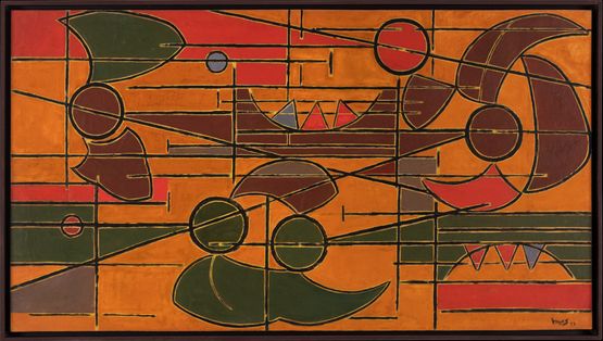 Proyecto para Mural en Naranja by Oswaldo Vigas contemporary artwork Painting