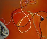 Schnure quer by Norbert Tadeusz contemporary artwork painting