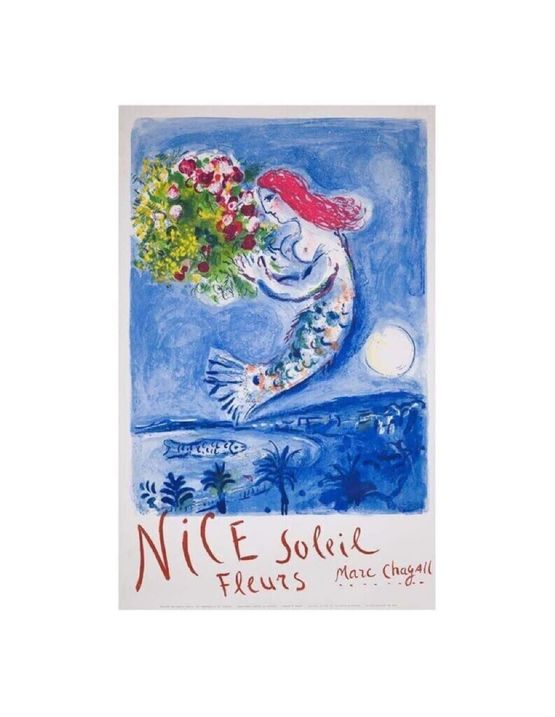 Baie des Anges by Marc Chagall contemporary artwork Print