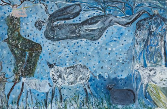 Selling her soul to the devil by Melissa Kime contemporary artwork Painting