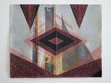 Chevron diamond dust by Radhika Khimji contemporary artwork textile works on paper