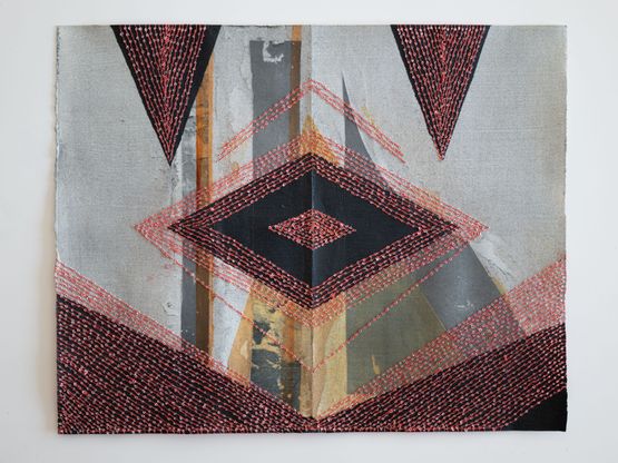Chevron diamond dust by Radhika Khimji contemporary artwork Works on Paper
