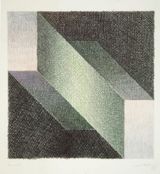 Near or Far by Samia Halaby contemporary artwork drawing