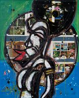 Beyegbin by Jean-Baptiste Djeka contemporary artwork painting works on paper