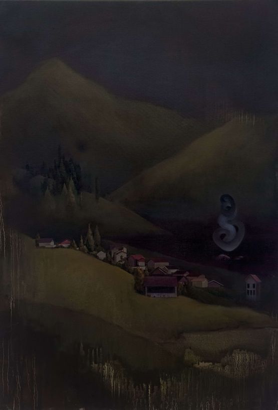 A Mountainous Area by Baijie Liu contemporary artwork Painting