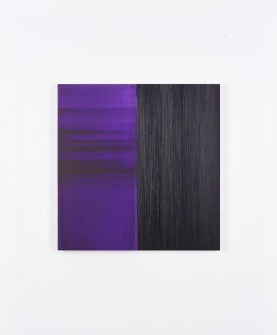 Untitled Lamp Black  Deep Purple Dioxazine by Callum Innes contemporary artwork Painting